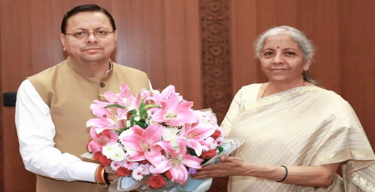 मुख्यमंत्री धामी ने वित्त मंत्री निर्मला सीतारमण से की मुलाकात, राज्य की विकास परियोजनाओं पर हुई चर्चा
