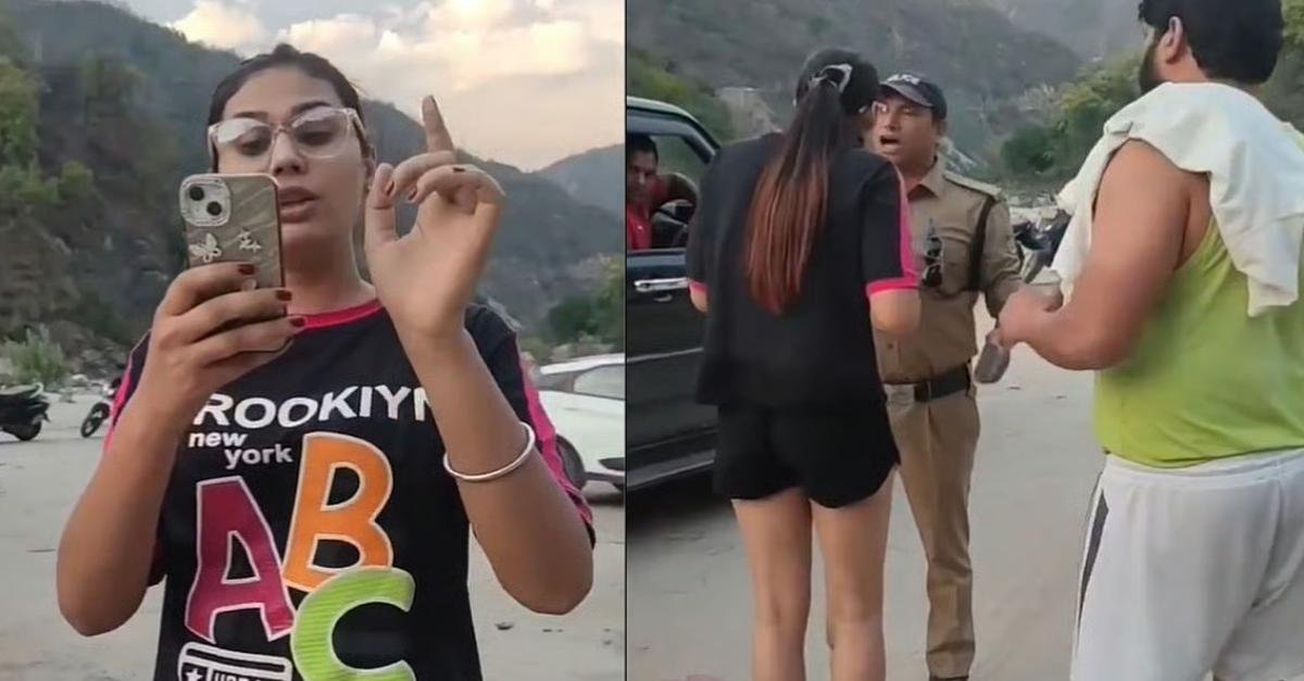 ऋषिकेश में गंगा किनारे शराब पीने पर विवाद: महिला पर्यटक और पुलिस के बीच बहस का वीडियो वायरल