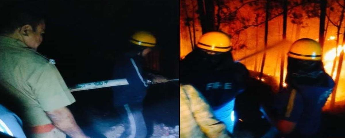 उत्तरकाशी जंगल आग: पोखु देवता मंदिर के पास भीषण वनाग्नि, 70 पर्यटकों का रेस्क्यू