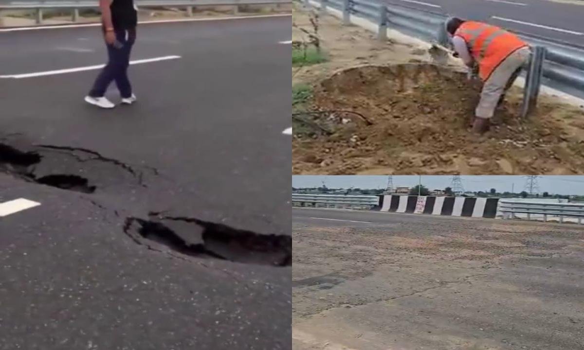 सोशल मीडिया का असर :दिल्ली देहरादून एक्सप्रेसवे पर सुबह वायरल हुआ सड़क का गड्डा ,शाम होते होते NHAI ने कर डाली मरम्मत।