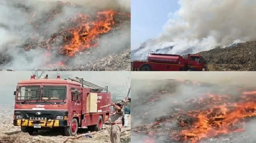  Dehradun News : शीशमबाड़ा सॉलिड वेस्ट मैनेजमेंट प्लांट में 51 घंटे बाद भी जल रहा कचरे का पहाड़ | Nation One