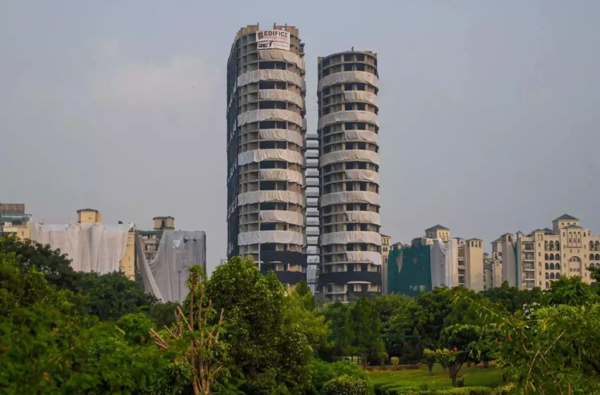  Noida Twin Towers Demolition: नोएडा के ट्विन टावर आज चंद सेकेंड में हो जाएंगे धराशायी | Nation One